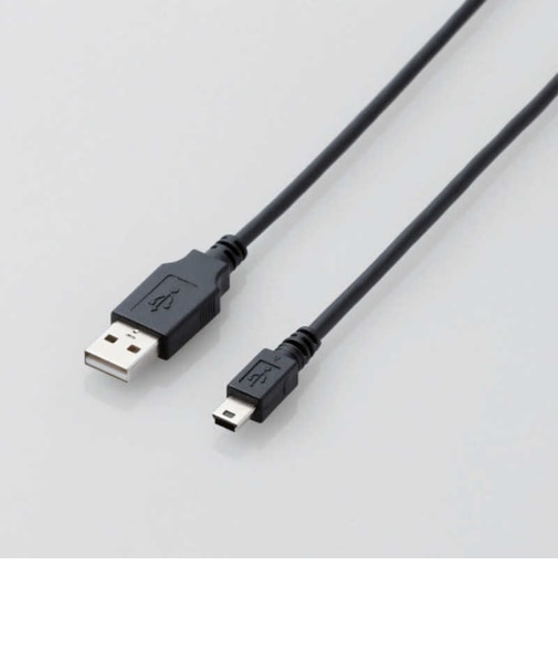 エレコム　USB2.0ケーブル/A-miniBタイプ/ノーマル/1m/ブラック U2CM10XBK