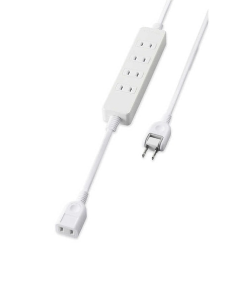 エレコム　電源タップ 1.5m ホワイト [本体部4個口 /独立部1個口] TADR52515WH