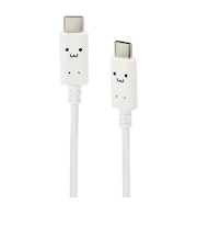 エレコム　USB Type-C to USB Type-Cケーブル/顔ツキタイプ/1.0m/シロチャン(ホワイト×ブラック) MPACCF10WF