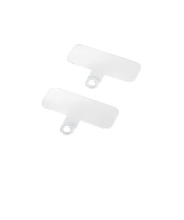 エレコム　スマホ ストラップホルダー シート ケーブル穴用 1口タイプ 2枚入り ストラップシート タグパッチ クリア PSTHD1PCR