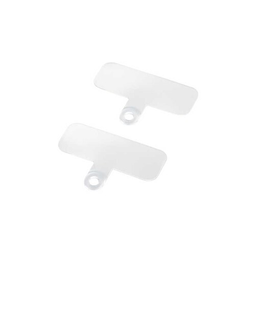 エレコム　スマホ ストラップホルダー シート ケーブル穴用 1口タイプ 2枚入り ストラップシート タグパッチ クリア PSTHD1PCR