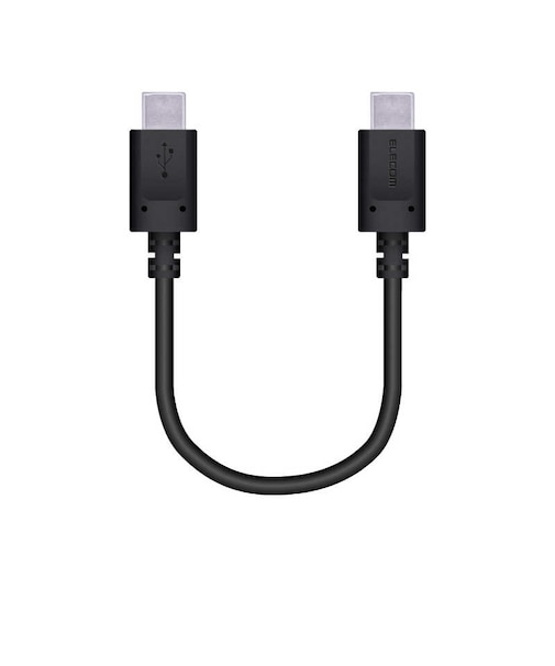 エレコム　USB2.0ケーブル USB Type-C to Type-C 0.1m PD 60W 急速充電 転送 ブラック MPAXCC01PNBK