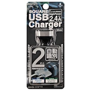 アークス　スクエア車載充電器2.4A シルバー X297