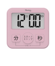 オリンピア照明　大きい表示と大きいスイッチのキッチンタイマー MotoM ピンク GHA007