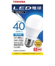 東芝　LED電球 広配光 昼光色 40W形相当 LDA4DGK40V1