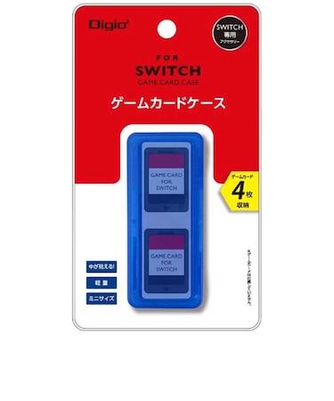 ナカバヤシ SWITCH用 ゲームカードケース4枚収納 ブルー SWゲームカードケース4マイブルー<br>★こちらの商品は人気商品のため、色違い・仕様違い等含め「一家族1台限り」でのご協力をお願いしております。