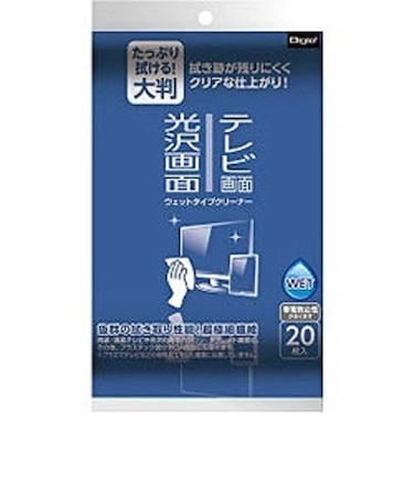ナカバヤシ　テレビ･光沢画面ウエットタイプクリーナー(大判タイプ･20枚) DGCWL4020