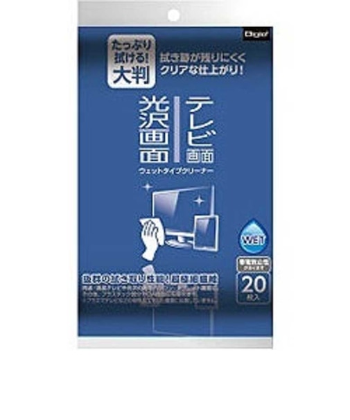 ナカバヤシ　テレビ･光沢画面ウエットタイプクリーナー(大判タイプ･20枚) DGCWL4020