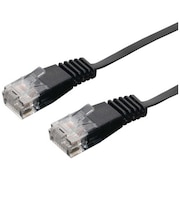 ナカバヤシ フラットLANケーブル カテゴリー6対応 (黒・2m) LBF602BK