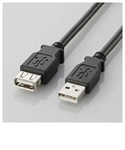 エレコム　USB-A延長ケーブル [USB-A オス→メス USB-A /1.5m /USB2.0] ブラック U2CE15BK