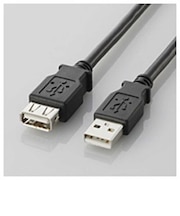 エレコム　USB-A延長ケーブル [USB-A オス→メス USB-A /3m /USB2.0] ブラック U2CE30BK