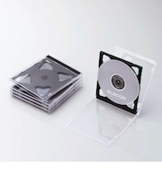 エレコム CD/DVD/Blu-ray対応収納ケース(2枚収納×5セット) CCDJSCNW5BK