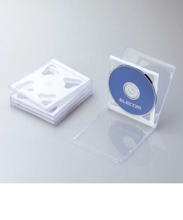 エレコム　CD/DVD/Blu-ray対応収納ケース(2枚収納×5セット) CCDJSCNW5WH