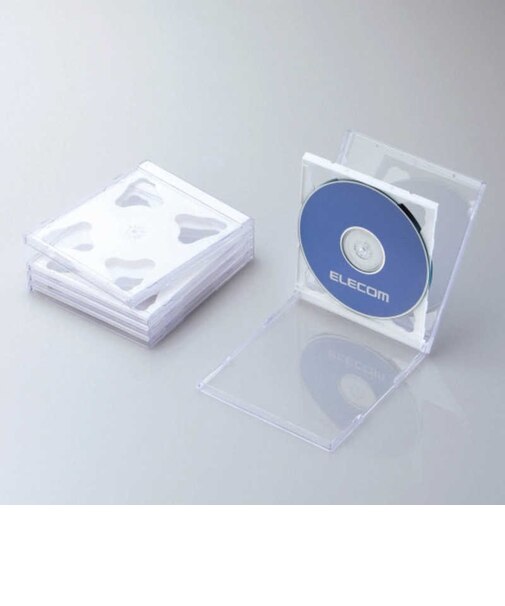 エレコム　CD/DVD/Blu-ray対応収納ケース(2枚収納×5セット) CCDJSCNW5WH