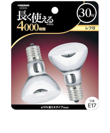 ヤザワ　電球 ホワイト E17 2個 レフランプ形  BKR17272P