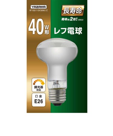 ヤザワ　レフ電球40W形 長寿命 RF100110V38WLYZ