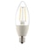 オーム電機　LED電球 フィラメント シャンデリア形 E17 25形相当 調光器対応 電球色 LDC2LE17DC6