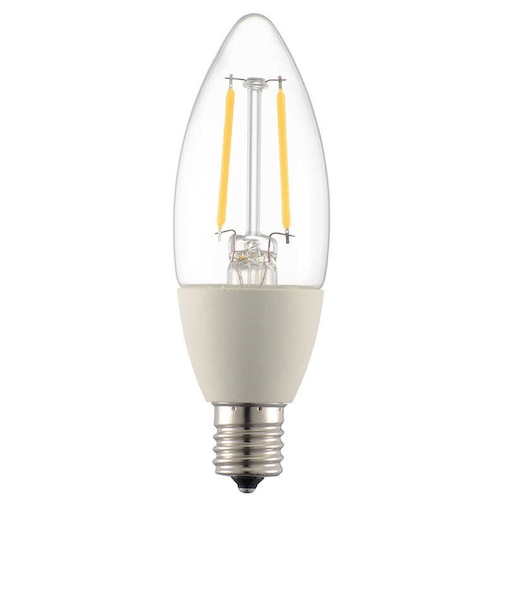 オーム電機　LED電球 フィラメント シャンデリア形 E17 25形相当 調光器対応 電球色 LDC2LE17DC6