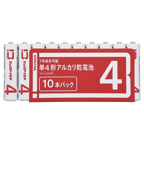 ビックアイデア　単4形アルカリ乾電池 10本-S ［10本 / アルカリ］ 【7年保存可能】 LR03BIMS10P