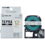 キングジム　透明ラベルテープ TEPRA(テプラ) PROシリーズ 透明 [金文字 /12mm幅]  ST12Z