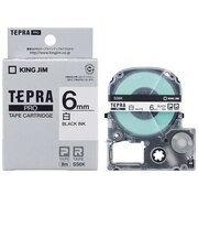キングジム　白ラベルテープ TEPRA(テプラ) PROシリーズ 白 [黒文字 /6mm幅]  SS6K