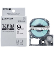 キングジム　白ラベルテープ TEPRA(テプラ) PROシリーズ 白 [黒文字 /9mm幅]  SS9K