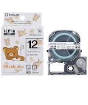 キングジム　リラックマラベル TEPRA(テプラ) PROシリーズ リラックマ(白) [黒文字 /12mm幅]  SGR12AS
