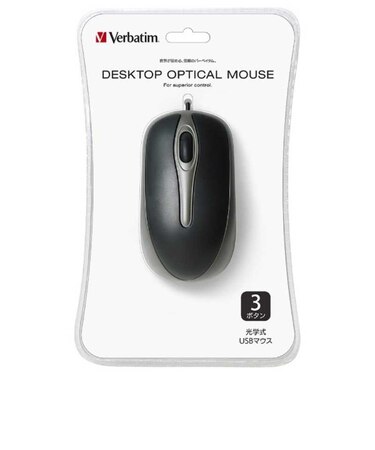 VERBATIMJAPAN　マウス [光学式 /有線 /3ボタン /USB] ブラック MUSDOZV1