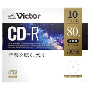 VERBATIMJAPAN　音楽用CD-R 700MB 80分 10枚 AR80FP10J1