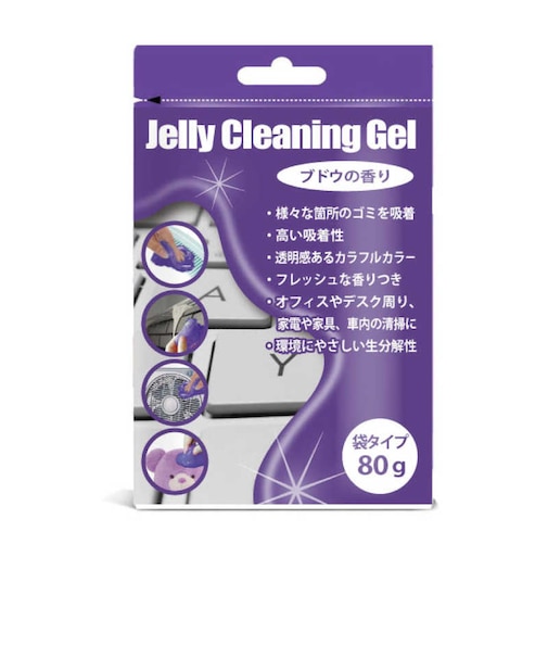 日本トラストテクノロジー　クリーニングジェル 袋タイプ(80g) パープル パープル JTCLEGLBPP