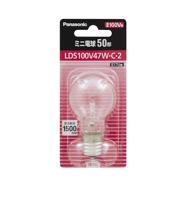 パナソニック　ミニ電球 クリア ［E17口金 一般電球形 電球色 1個］ LDS100V47WC2