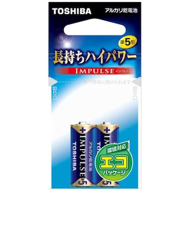 東芝　｢単5形乾電池｣アルカリ乾電池 ｢IMPULSE(インパルス)2本｣ LR1H2EC
