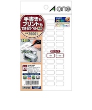 エーワン　手書きもプリントもできるラベル (はがきサイズ･角型48面×12シート) 26001