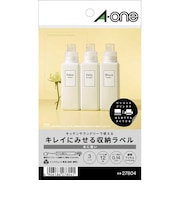 エーワン キレイにみせる収納ラベル水に強い透明フィルム4面 27804
