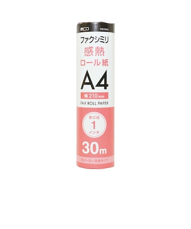 ナカバヤシ　FAX用感熱ロール紙(A4･30m･1インチ芯)1本入 FXK30A11
