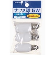 ヤザワ　電球 ホワイト[E12/電球色/3個/ナツメ球形] 1CT3PY