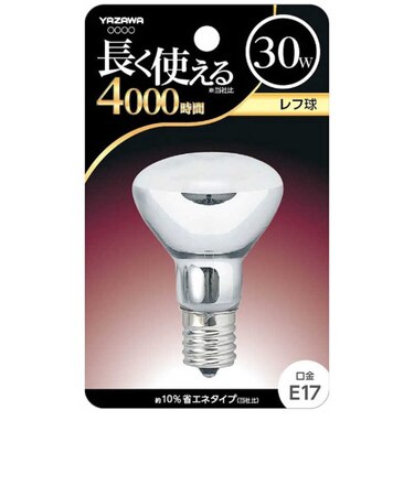 ヤザワ　電球 ホワイト E17 1個 レフランプ形  BKR1727