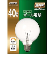 ヤザワ　ボール電球40W形クリア 長寿命 φ95 GC100110V38W95LYZ