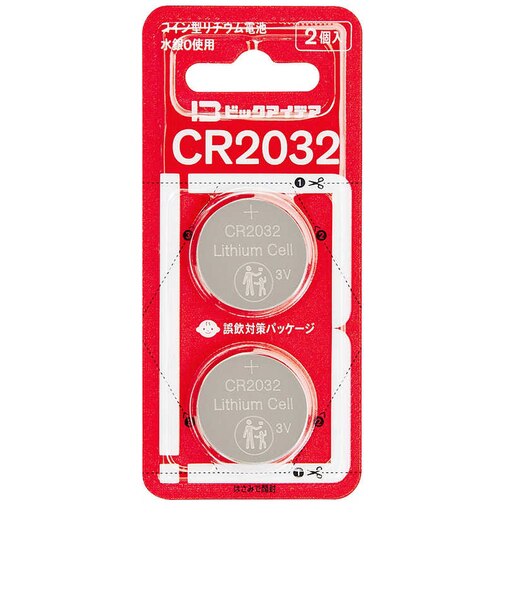 ビックアイデア　リチウムコイン電池CR2032 2個 CR20322PBIM