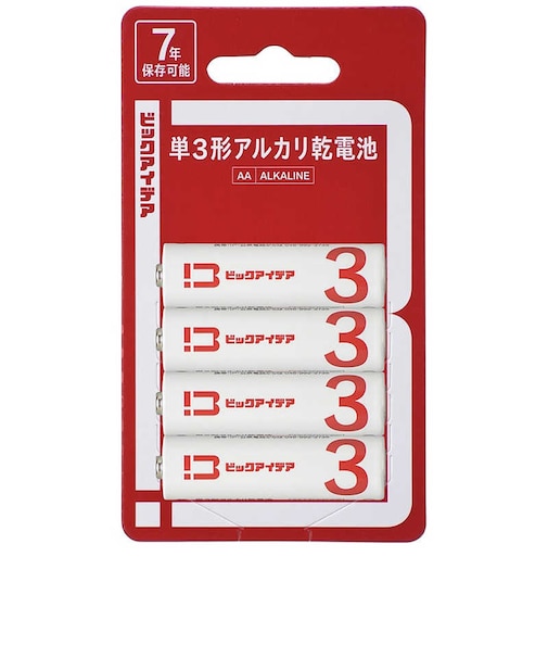 ビックアイデア　単3形アルカリ乾電池 4本-B ［4本 / アルカリ］ 【7年保存可能】 LR6BIMB4P