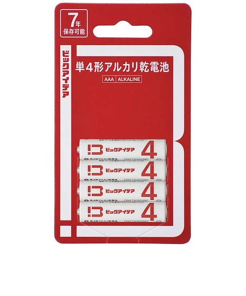 ビックアイデア　単4形アルカリ乾電池 4本-B ［4本 / アルカリ］ 【7年保存可能】 LR03BIMB4P