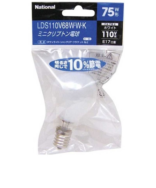パナソニック　電球 ミニクリプトン球 ホワイト[E17/1個/一般電球形] LDS110V68WWK