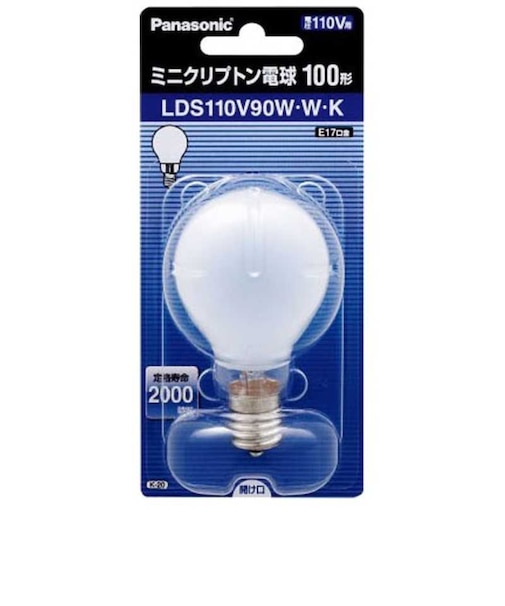 パナソニック　電球 ミニクリプトン球 ホワイト[E17/1個/一般電球形] LDS110V90WWK