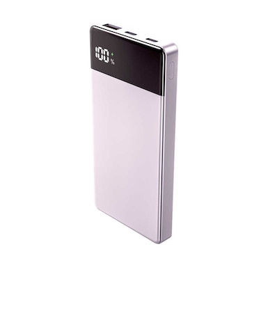 グリーンハウス　準固体モバイル充電器 10000mAh パープル ［USB Power Delivery対応 / 3ポート］GHSSMBPA100PU