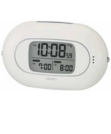 セイコー　目覚まし時計 (Vib Egg) ［デジタル / 電波自動受信機能有］ 白SQ326W