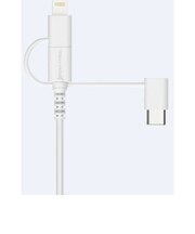 多摩電子工業　3 in 1ケーブル付属 乾電池6本交換式充電器TD47LSCW