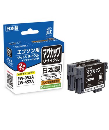 ジット　エプソン EPSON:MUG-BK プリンターインクブラック ジット リサイクルインク カートリッジ目印:マグカップJIT-EMUGB2PW