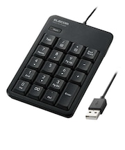 エレコム　テンキー 抗菌 (Chrome/Mac/Win対応) ［有線 /USB］ ブラックTKTCM021SKBK