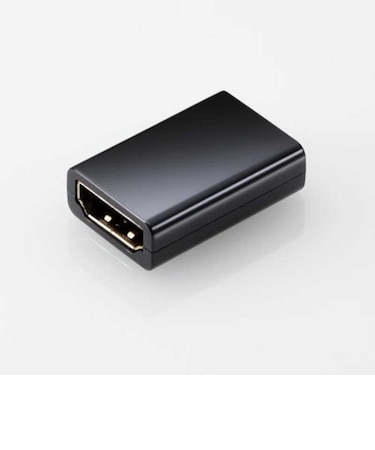 エレコム　HDMI中継プラグ ブラック [HDMI⇔HDMI /4K対応]ADHDAASS01BK
