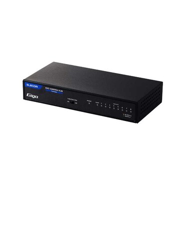 エレコム　スイッチングハブ [8ポート /1Giga対応 /電源内蔵] メタル筐体 ブラックEHCG08MN4HJB